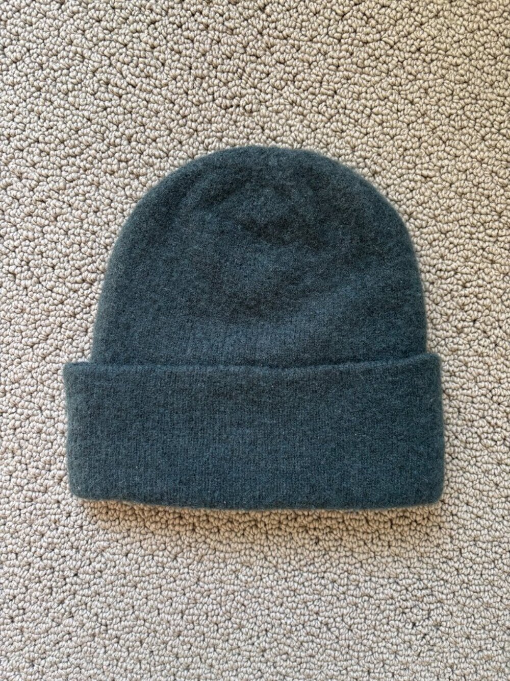 & Other Stories Hunter Green Merino Wool Knit Beanie
